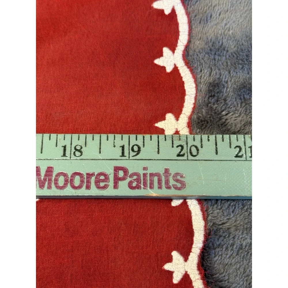 Vintage Sheer Christmas Floral Red White Embossed Half‎ Apron Hostess Retro